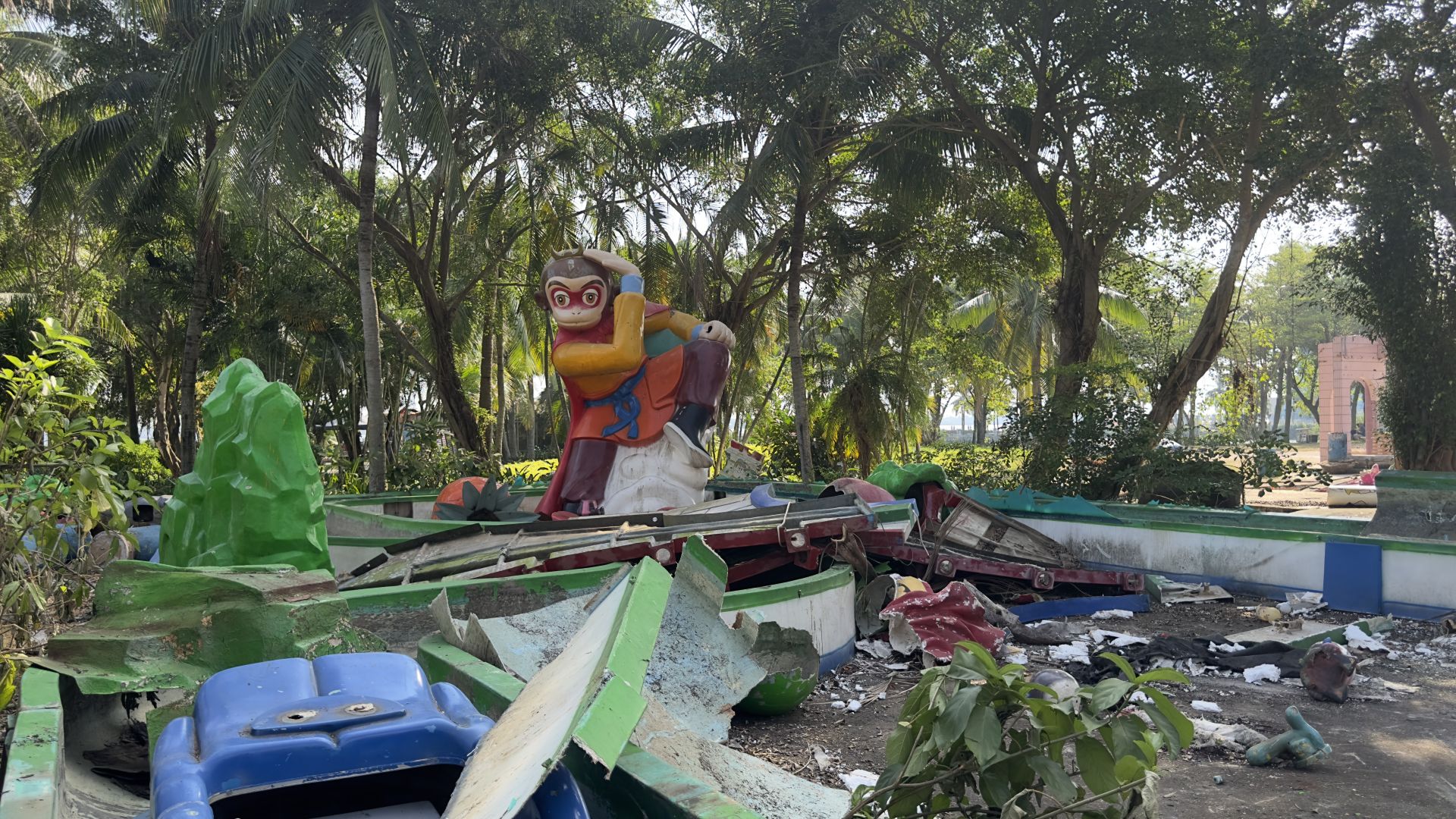 海濱公園游樂場拆除