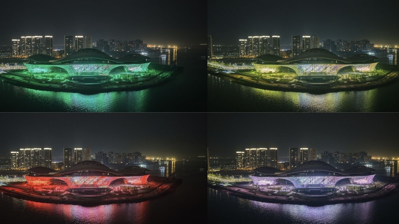 金沙灣現“夜明珠” 碧波躍動“七彩夢”