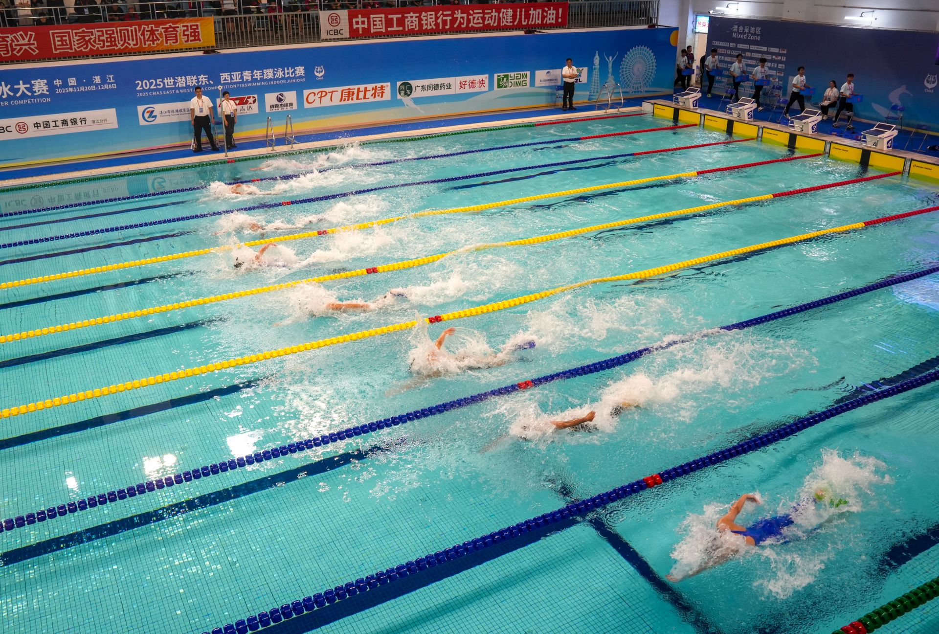2025世界潛聯東、西亞蹼泳錦標賽暨2025世界潛聯東、西亞青年蹼泳比賽：中國隊昨日獲8金6銀3銅