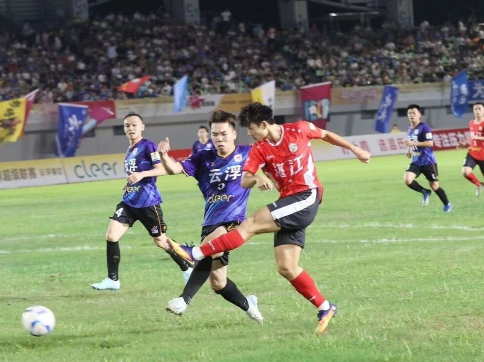 粤超第四轮比赛：湛江队3:0轻取云浮队，继续领跑西区积分榜