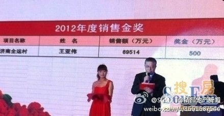 济南春城一楼盘销售年终奖500万。jpg 