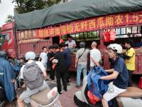 街头爱心接力！湛江市民抢购河南滞销西瓜